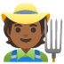 🧑🏾‍🌾 farmer: medium-dark skin tone display on Google